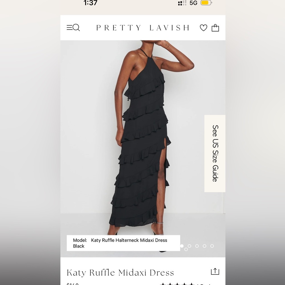 Pretty Lavish Ruffle Midaxi Dress